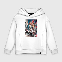 Толстовка оверсайз детская Реинкарнация безработного Эрис Бореас Грейрат Орст, цвет: белый