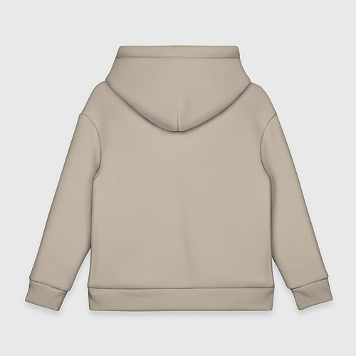 Детское худи оверсайз Панда медведь / Миндальный – фото 2