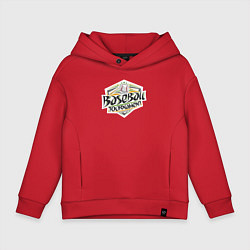 Толстовка оверсайз детская Бейсбольный турнир, цвет: красный
