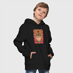 Толстовка оверсайз детская One piece Зоро бог, цвет: черный — фото 2