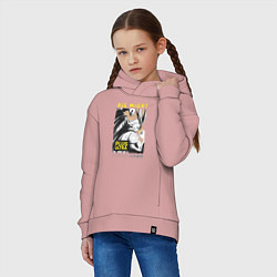 Толстовка оверсайз детская Моя геройская академия All Might plus ultra, цвет: пыльно-розовый — фото 2