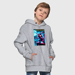 Толстовка оверсайз детская Pikachu - nightmare, цвет: меланж — фото 2