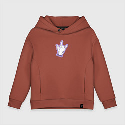 Толстовка оверсайз детская BTS Army Cool, цвет: кирпичный