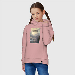 Толстовка оверсайз детская Lyudmila горная долина, цвет: пыльно-розовый — фото 2