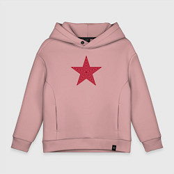 Толстовка оверсайз детская USSR red star, цвет: пыльно-розовый