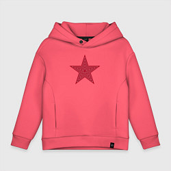 Толстовка оверсайз детская USSR red star, цвет: коралловый