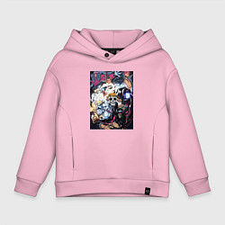 Толстовка оверсайз детская Ван-Пис Йонко пираты, цвет: светло-розовый