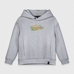 Толстовка оверсайз детская The eternal life of goldman logo, цвет: меланж