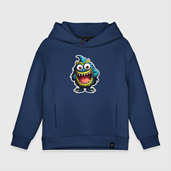 Детское худи оверсайз Веселый зубастый монстрик