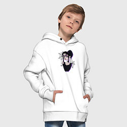 Толстовка оверсайз детская Лидия - Битлджус, цвет: белый — фото 2
