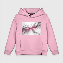 Толстовка оверсайз детская Электрическое сплетение, цвет: светло-розовый