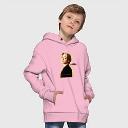 Толстовка оверсайз детская Улыбка astro, цвет: светло-розовый — фото 2