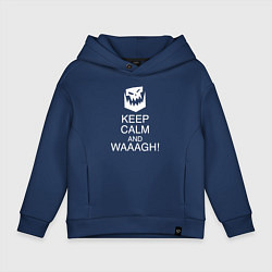 Детское худи оверсайз Warhammer keep calm and waaagh