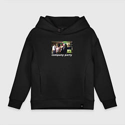 Толстовка оверсайз детская The Office - company party, цвет: черный