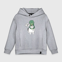 Детское худи оверсайз С Новым годом - кот змея