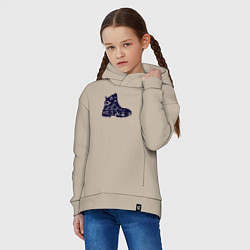 Толстовка оверсайз детская Космический путник, цвет: миндальный — фото 2