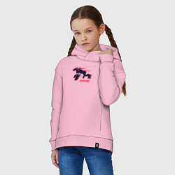 Толстовка оверсайз детская Venom, цвет: светло-розовый — фото 2