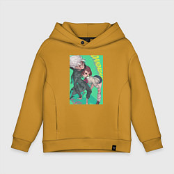 Толстовка оверсайз детская Дандадан Момо Аясэ, цвет: горчичный