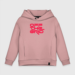 Толстовка оверсайз детская Off the grid logo, цвет: пыльно-розовый