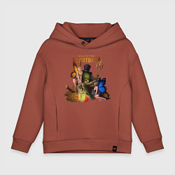 Толстовка оверсайз детская Капитолий - Сэр Троглодит, цвет: кирпичный