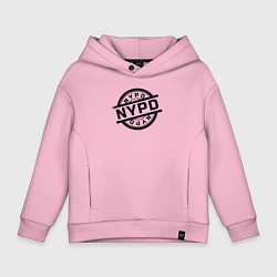 Толстовка оверсайз детская New York police, цвет: светло-розовый