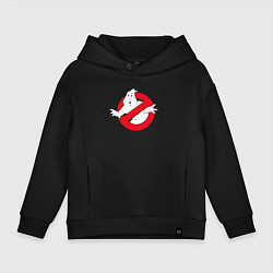 Толстовка оверсайз детская Охотники за привидениями, цвет: черный