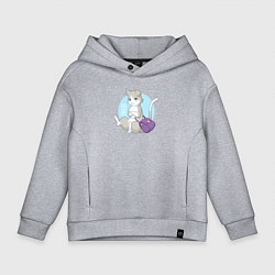 Толстовка оверсайз детская Re:Zero Пак кот, цвет: меланж