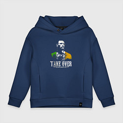 Толстовка оверсайз детская Conor take over, цвет: тёмно-синий