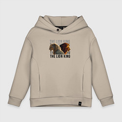 Толстовка оверсайз детская The Lion King, цвет: миндальный