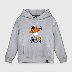Детское худи оверсайз True vegan (истинный веган)