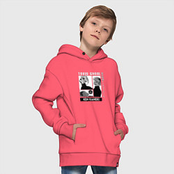 Толстовка оверсайз детская Токийский Гуль Kaneki Ken, цвет: коралловый — фото 2