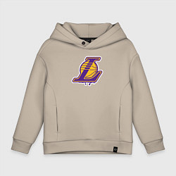 Толстовка оверсайз детская Lakers team, цвет: миндальный