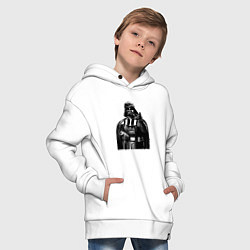 Толстовка оверсайз детская Дарт Вейдер ситх, цвет: белый — фото 2