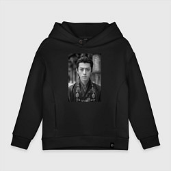 Толстовка оверсайз детская Dylan Wang актер, цвет: черный