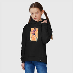 Толстовка оверсайз детская Momo Ayase, цвет: черный — фото 2