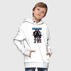 Толстовка оверсайз детская Няньки, цвет: белый — фото 2