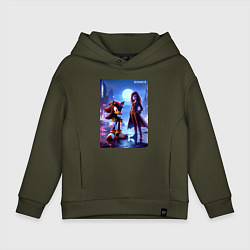 Толстовка оверсайз детская Shadow and Shadow-Maria, цвет: хаки