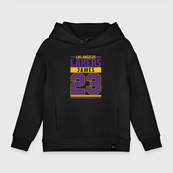 Толстовка оверсайз детская Lakers - James 23, цвет: черный
