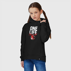 Толстовка оверсайз детская One life many fight, цвет: черный — фото 2