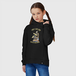 Толстовка оверсайз детская Один в поле воин если он по-русски скроен, цвет: черный — фото 2