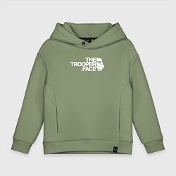 Толстовка оверсайз детская The trooper face, цвет: авокадо
