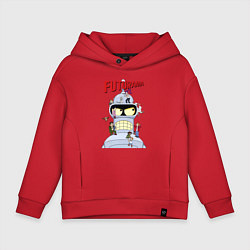 Толстовка оверсайз детская Futurama all, цвет: красный