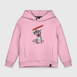 Толстовка оверсайз детская Дедлайн кролик, цвет: светло-розовый