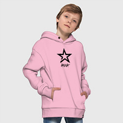 Толстовка оверсайз детская Anna - star, цвет: светло-розовый — фото 2