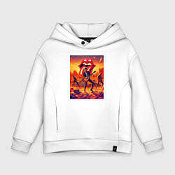 Толстовка оверсайз детская Rolling Stones - outdoor performance, цвет: белый