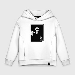 Толстовка оверсайз детская Сатору годжо манга, цвет: белый