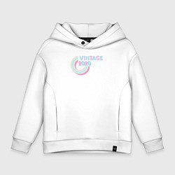 Толстовка оверсайз детская Винтаж 2020, цвет: белый