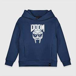 Толстовка оверсайз детская Doom mask, цвет: тёмно-синий
