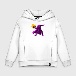 Толстовка оверсайз детская Halloween fire, цвет: белый