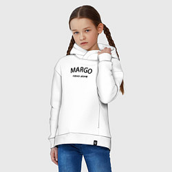 Толстовка оверсайз детская Margo never alone - motto, цвет: белый — фото 2
